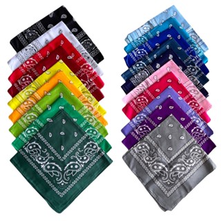 30 Bandanas Escolha as Cores Bandana Lenço Estampado Em Poliéster