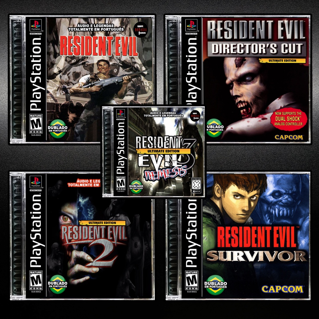 Backup / Resident Evil - Coleção Repro / Retro Ps1 / Psx / Patch Retro CD Game Play 1