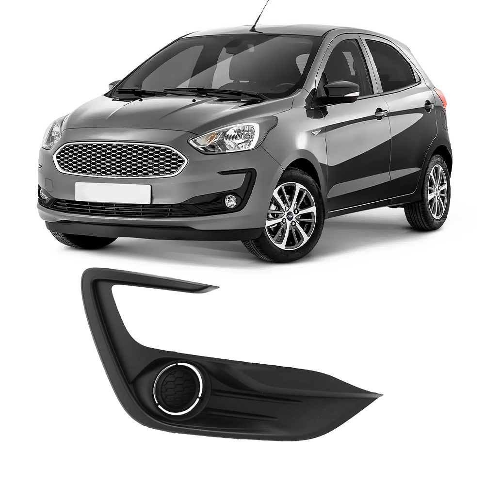 Moldura Grade Milha Ka 2018 2019 2020 2021 2022 Sem Furo Preto em Oferta na Shopee