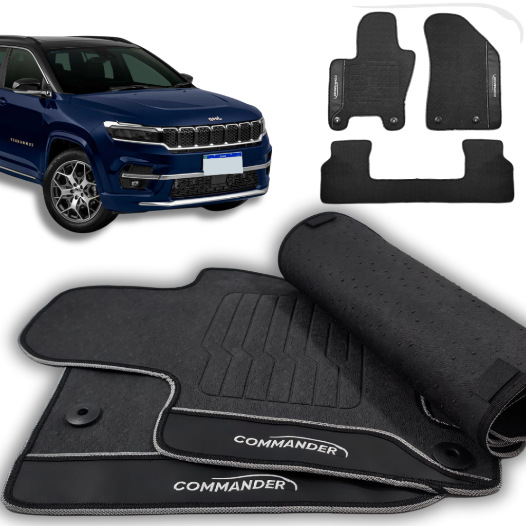 Tapete Borracha Carro Para Jeep New Commander 2025 Limited Impermeável Premium Cobertura Total!