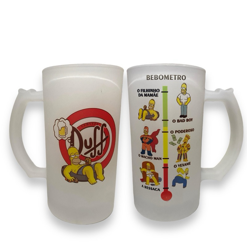 Caneca de chopp Vidro 470 ml Homer Simpson Cervejometro
