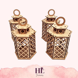 Kit Luminária Sextavada Marroquina 16cm cru em Oferta na Shopee