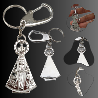 Chaveiro Nossa Senhora Aparecida mini prateado feito em aparecida lembrancinha em Oferta na Shopee