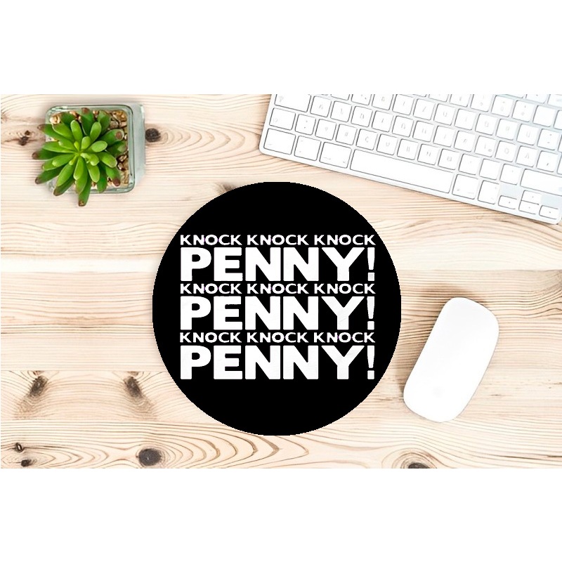 Mouse Pad Redondo 19x19 Penny Série The Big Bang Theory Geek Nerd Gamer