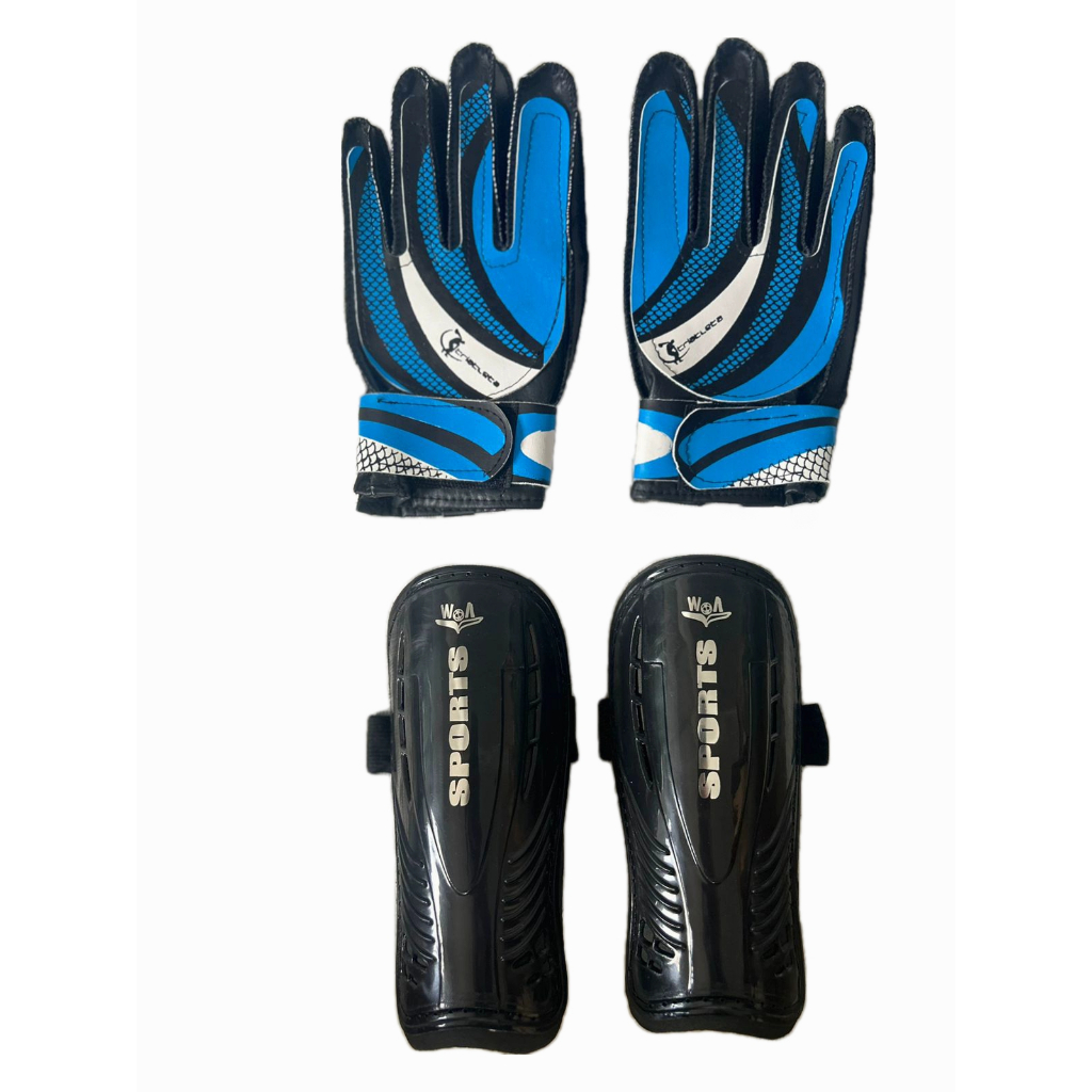 Kit Luva Para Goleiro Recreativa E Caneleira Infantil Oferta