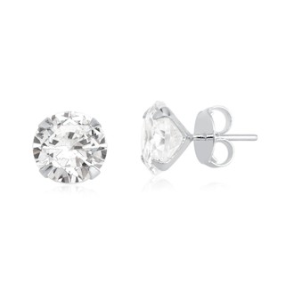 Brinco ponto de luz zirconia 10mm grande prata 925