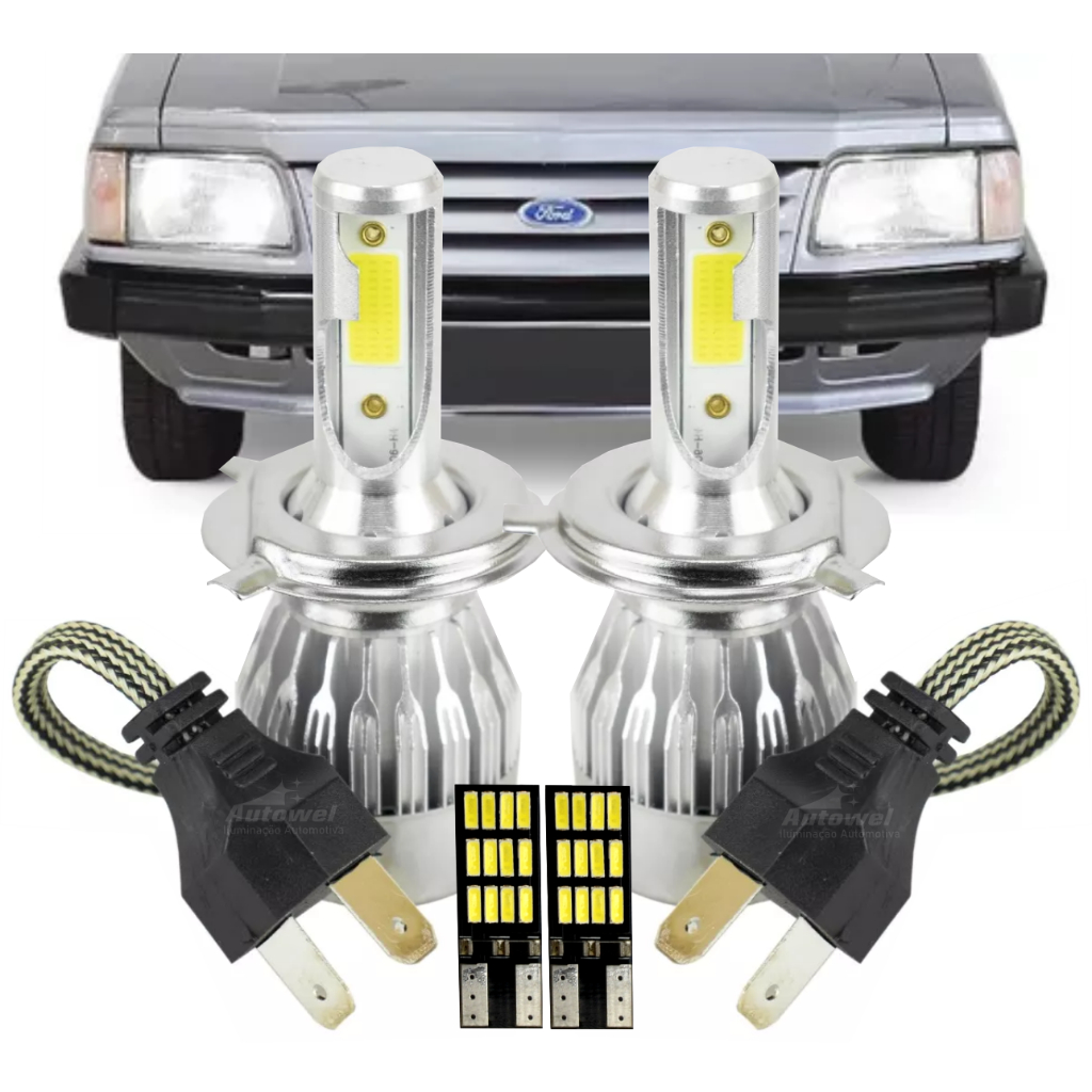 Lâmpadas Super Led 6500K Farol Del Rey Escort  Pampa Corcel Belina Verona Versailles Taurus Royale F1000