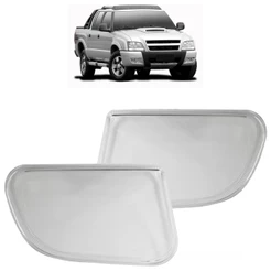 Lente Farol Milha Auxiliar S10 2001 2002 2003 2004 2005 2006 A 2011 Transparente Lente Lisa Vidro