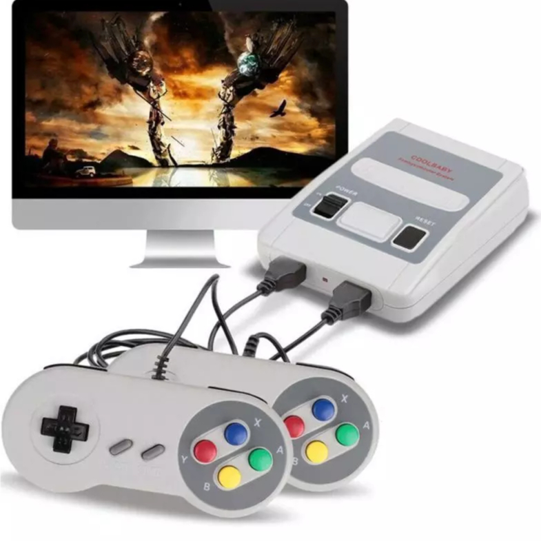 Video Game Stick Brinquedo Infantil Menina Nin - tendo SNES 2 Controles 8 Bits 620 Jogos O...