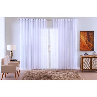 Cortina Voal Para Sala Quarto Cozinha 3,00x1,80 Esticada em Oferta na Shopee