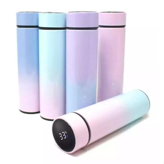 Garrafa Térmica Inteligente 500ml – LED Mostra Temperatura – Design Degradê em Oferta na Shopee