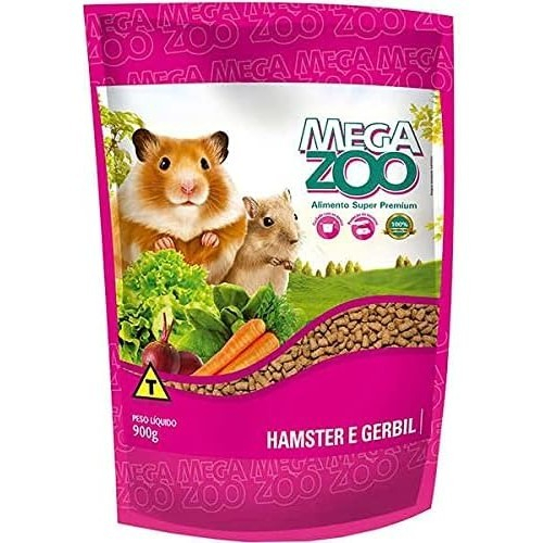 Ração Extrusada para Hamster e Gerbil Megazoo c/ 900g