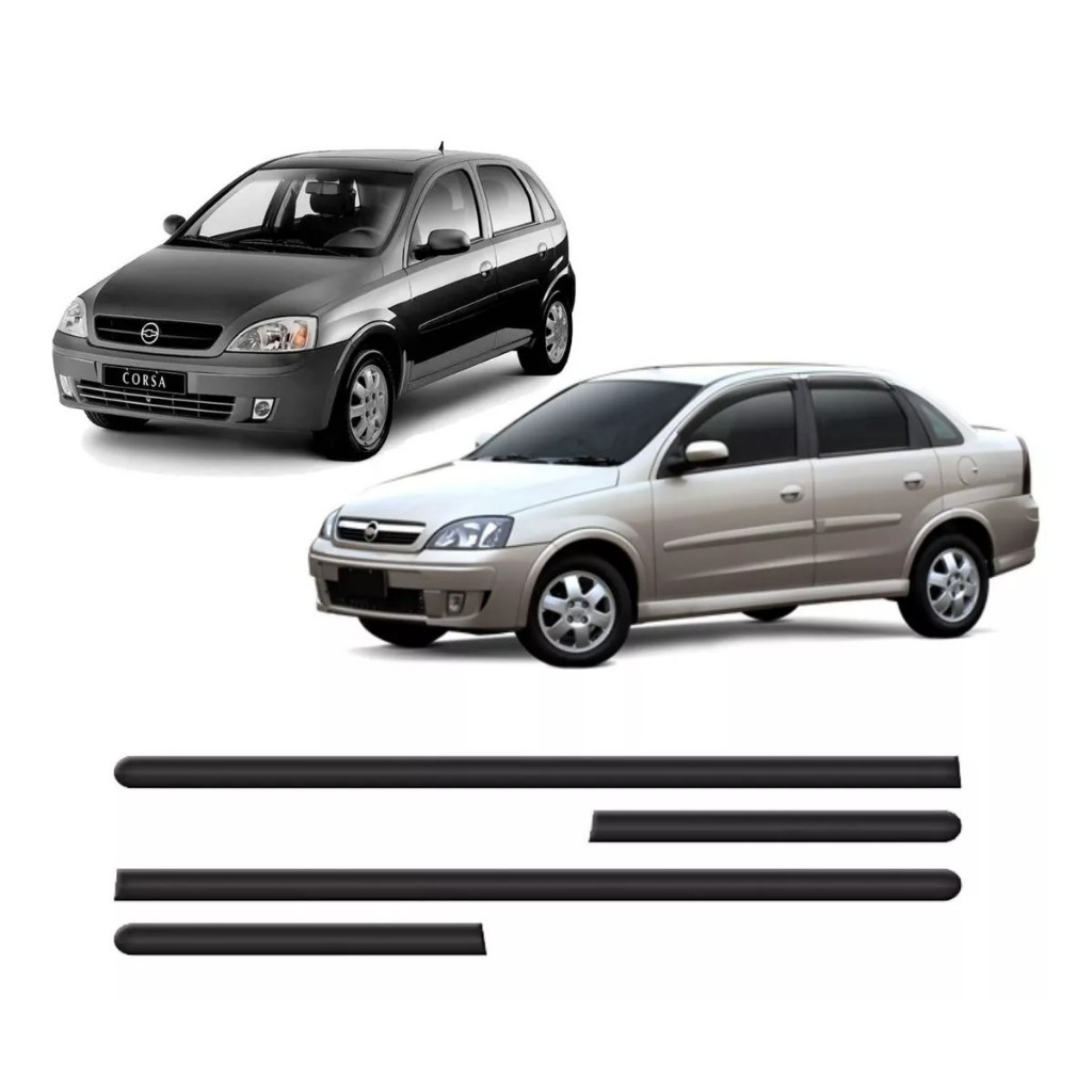 Kit Frisos Lateral Novo Corsa Hatch E Sedan 2003 04 05 A 12