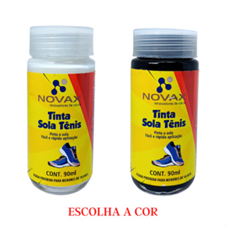Tinta sola renovadora Novax 90ml pinta solado de borracha tênis e calçados em Oferta na Shopee