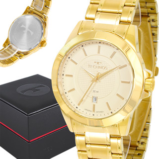 Relógio Feminino Technos Dourado Original Prova D