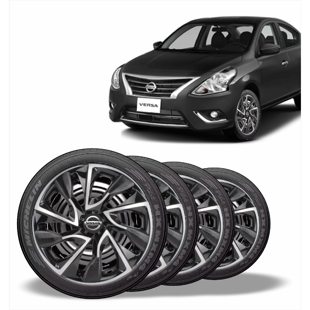 Jogo Kit 4 Carlota Ds4 Aro 13/14/15 Nissan March Versa Kicks Sentra