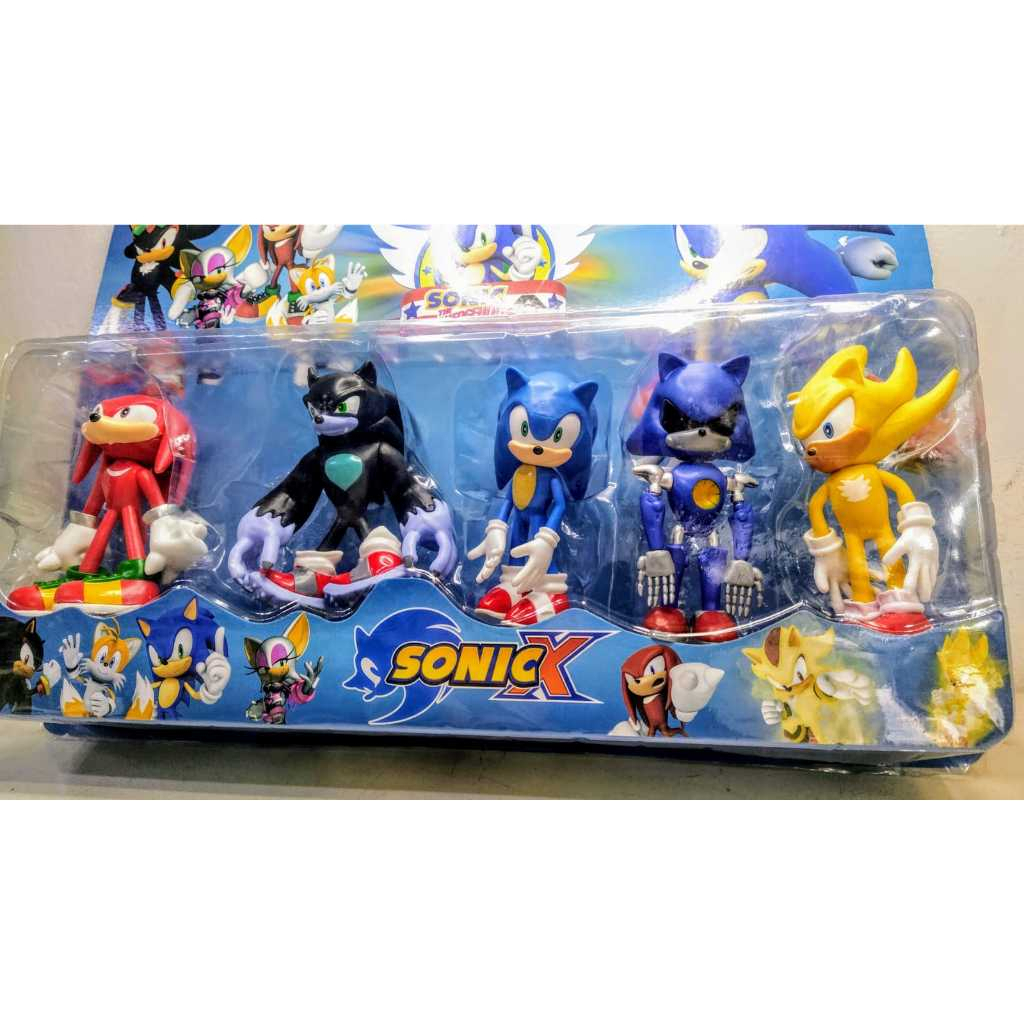 Kit Cartelado Sonic 5 bonecos Grandes 15 cm articulado Envio Imediato