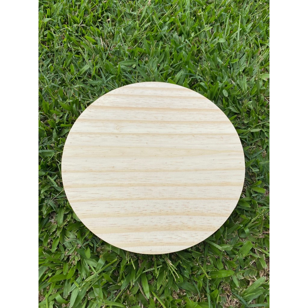 Tabua Redonda De Madeira Pinus 24cm