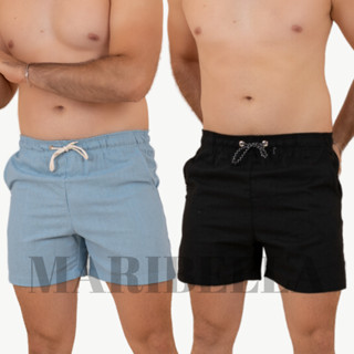 Kit 2 Short Bermuda Masculino Linho Mauricinho Premium