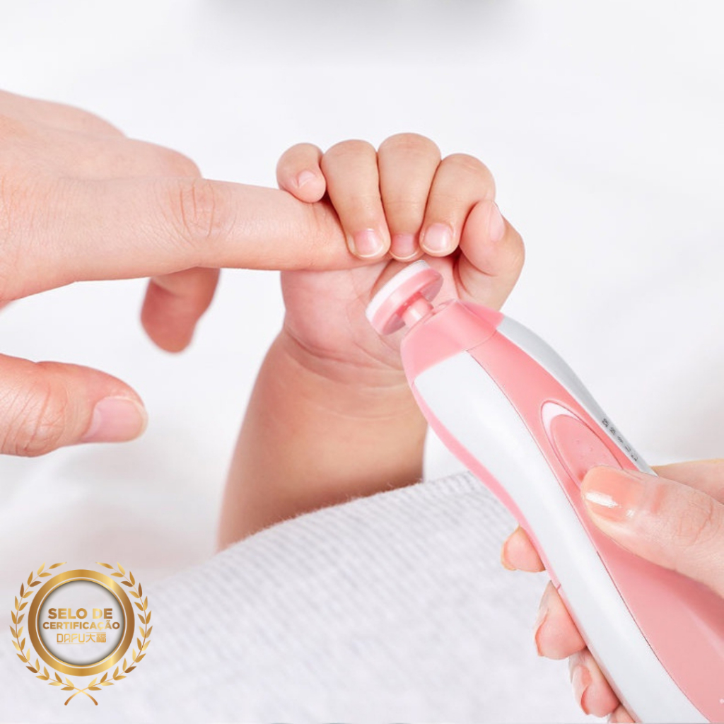 Lixa de Unha Elétrico Aparador Cortador Para Bebê Infantil Com Estojo