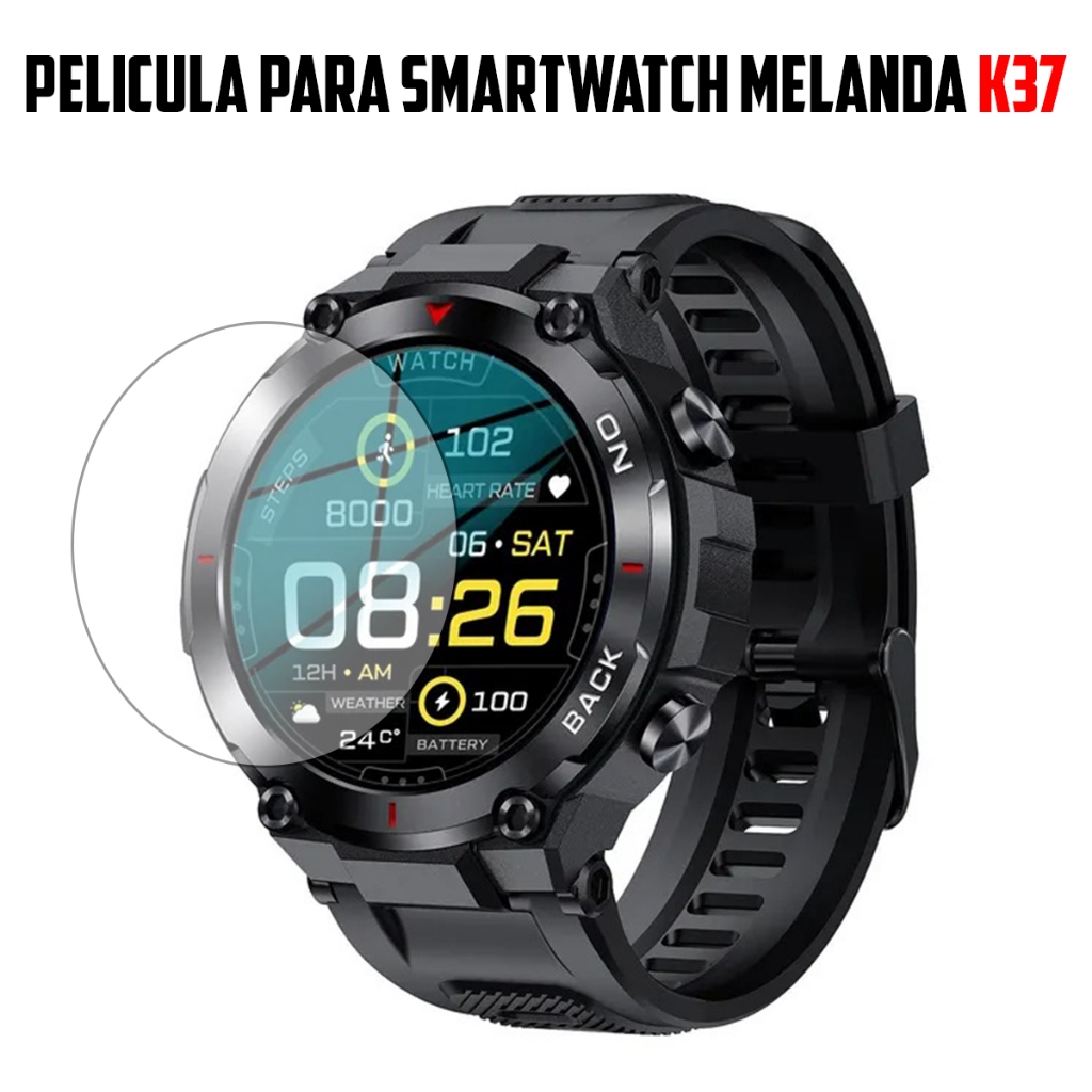 Película para Smartwatch Melanda K37 de vidro temperado Proteção de Tela Resistente