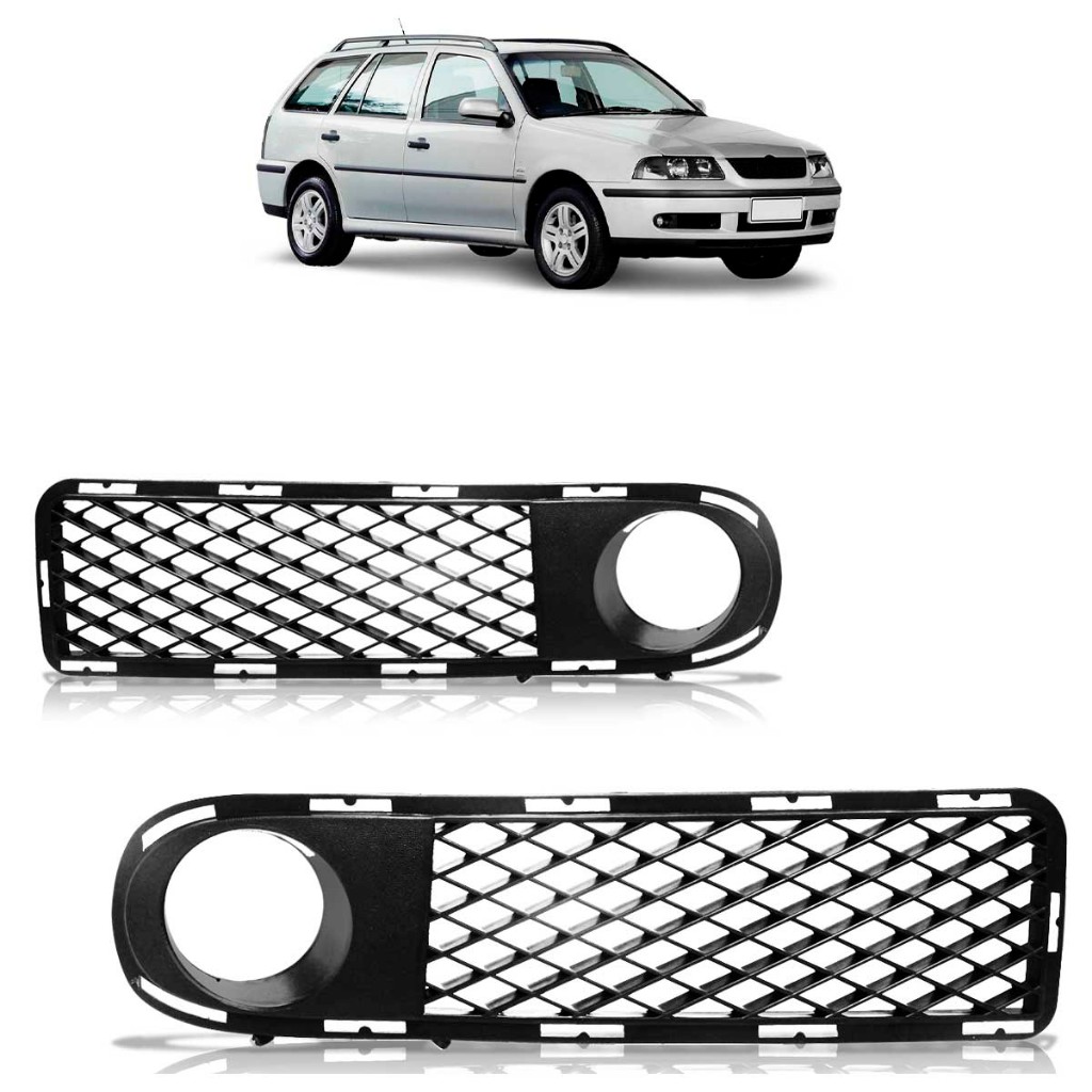 Moldura Grade Milha Gol G3 1999 2000 2001 2002 Fase I com Furo Preto - Spare Parts and Accessories for Vehicles