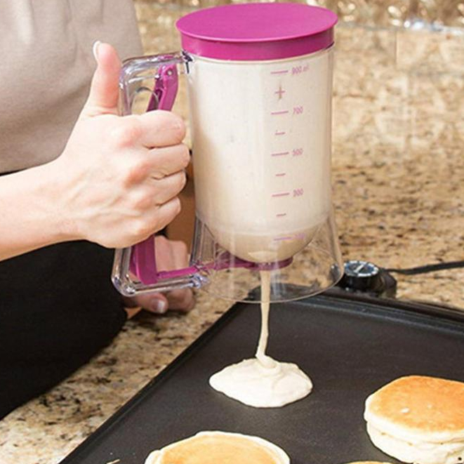 Dispenser Portatil Dosador Medidor De Massas para Cupcake Cookie Waffles Panquecas Bolo Separador de Massa Etiqueta de Medição  - 900ml