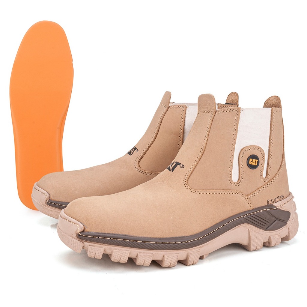 Bota Masculina Em Couro Legítimo Macia Sem Cadarço Caterpillar — imagem 2 de 2