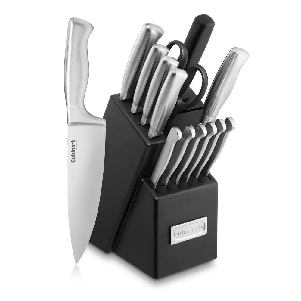 Conjunto De Facas Cuisinart 15 Peças Aço inoxidável C77ss-15pk em Oferta na Shopee