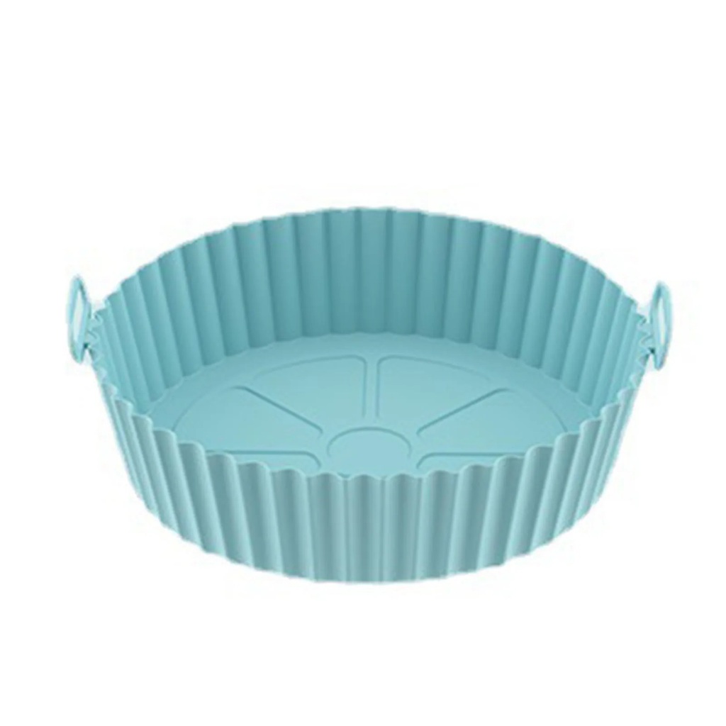 Forma Cesto de Silicone Reutilizável Protetor Air Fryer Microondas