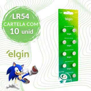Bateria Alcalina LR54 AG10 LR1130 Elgin Botão Moeda Relógio - Cartela C/ 10 Unidades em Oferta na Shopee