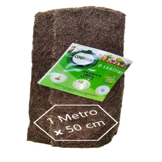Manta Fibra de Coco 1m x 50cm 100% Natural - Orquídeas Kokedamas Árvores Troncos - COQUIM Original em Oferta na Shopee