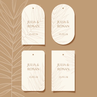 Tags Retangulares Personalizadas 8,5x4,5cm para Casamento Festa 15 Anos Eventos Bodas Etiquetas em Oferta na Shopee