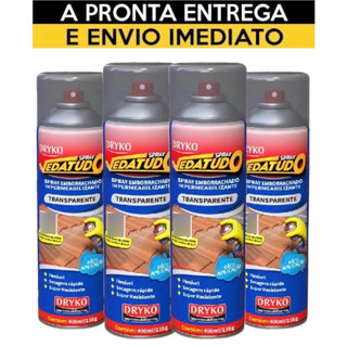 Kit 04 Borrachas Manta Líquida Impermeabilizante Vedatudo Para Telhado/Cantos/Juntas/Concreto 400ml