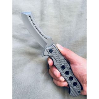 Canivete Semi Automatico Cavaleiro Cinza Inox Pesca Camping 363 em Oferta na Shopee