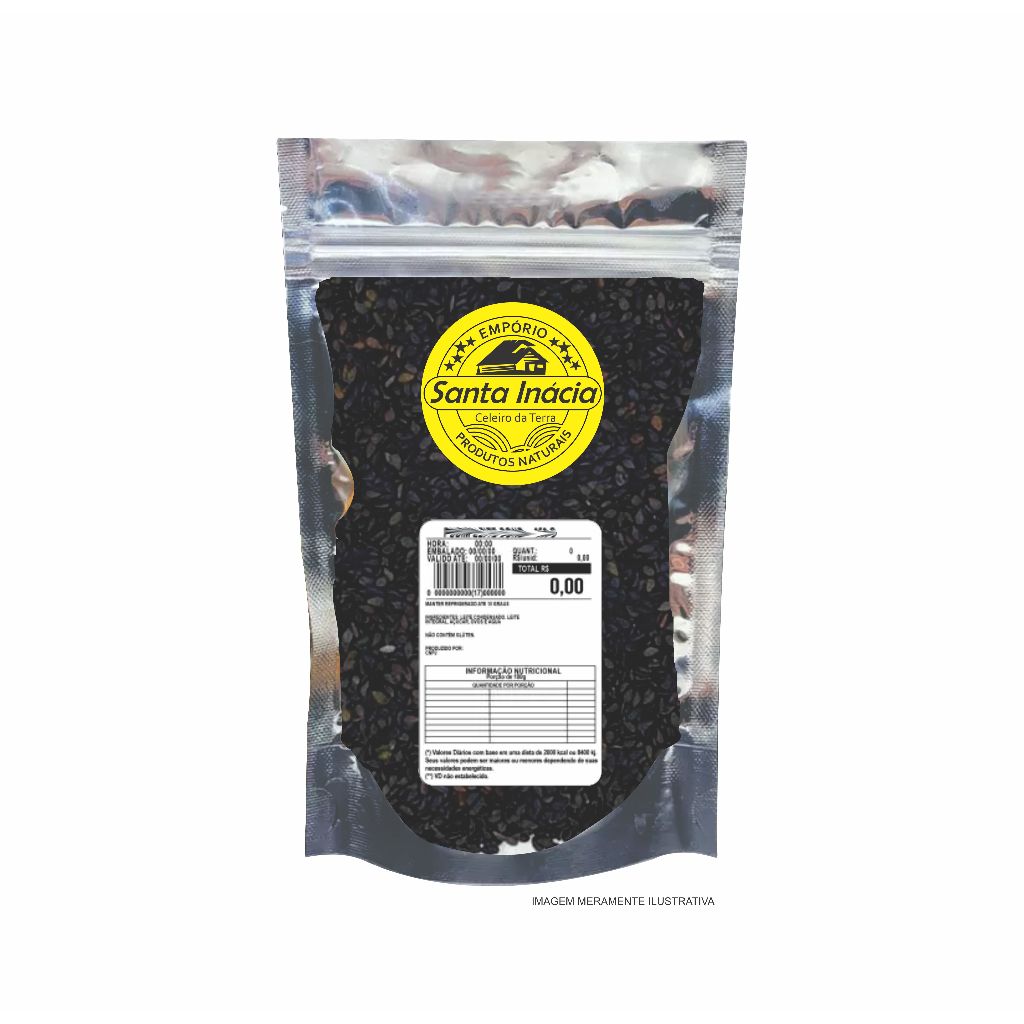 Gergelim Preto 500g Com Casca Laudo Técnico de Qualidade 300Gr em Oferta na Shopee