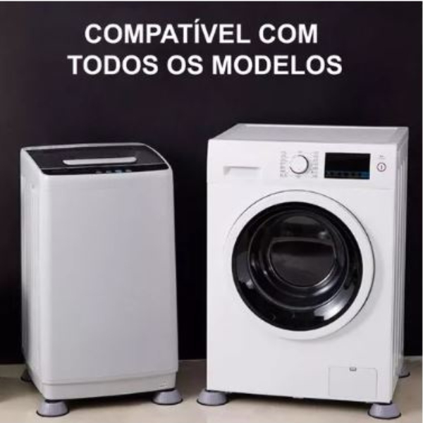 Pé Nivelador Lava E Seca Suporte Secadora Anti Vibração
