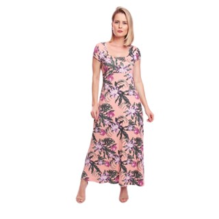 Vestido Longo Feminino Evangélico Promoção Moda Evangélica Manga Curta Soltinho