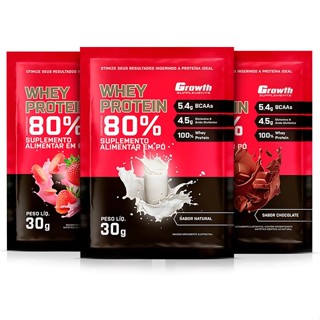 Dose Whey Protein 80% Concentrado 30g - Growth Suplementos