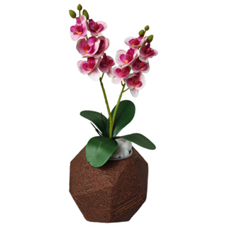 Planta Flores Artificial  Orquidea  Decoraçao de Mesa Casa  e Vaso em Oferta na Shopee