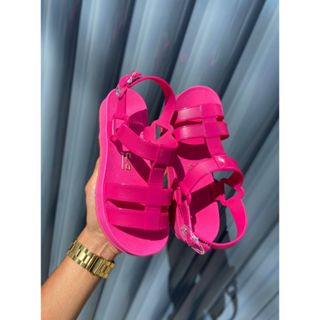 Sandália Feminina Papete Birken Brilho Glitter Percata Rasteirinha santa lolla