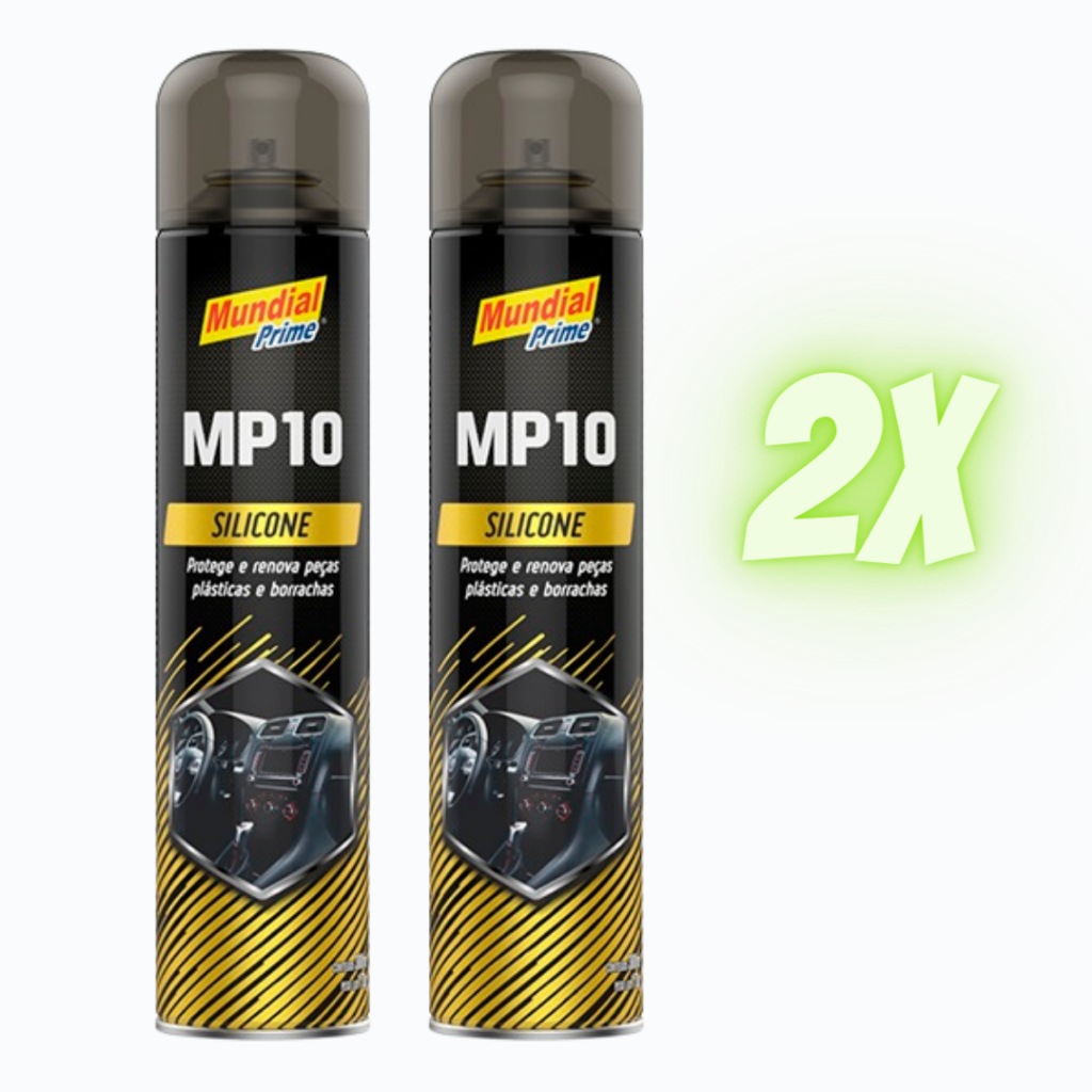2UN Silicone Spray Couro Borracha Plástico Carros Usos Diversos Mundial Prime 300ml em Oferta na Shopee