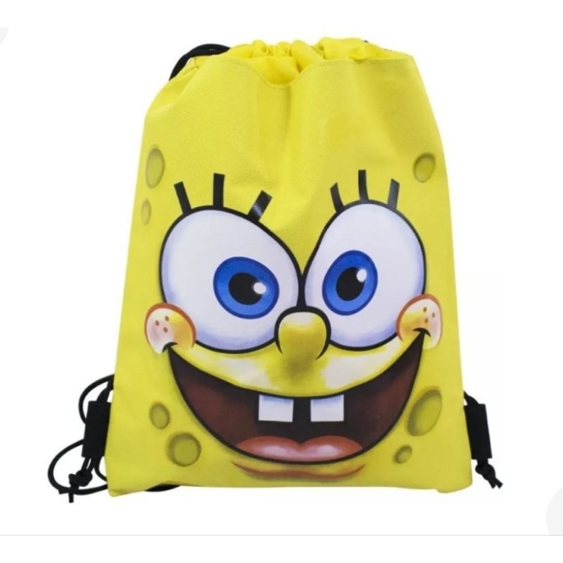 15  Unidades Da Mochila Tipo Saco Bob Esponja - Bob Esponja