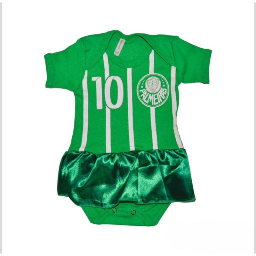 Body Bebê Time infantil Mesversario Palmeiras+Laço em Oferta na Shopee