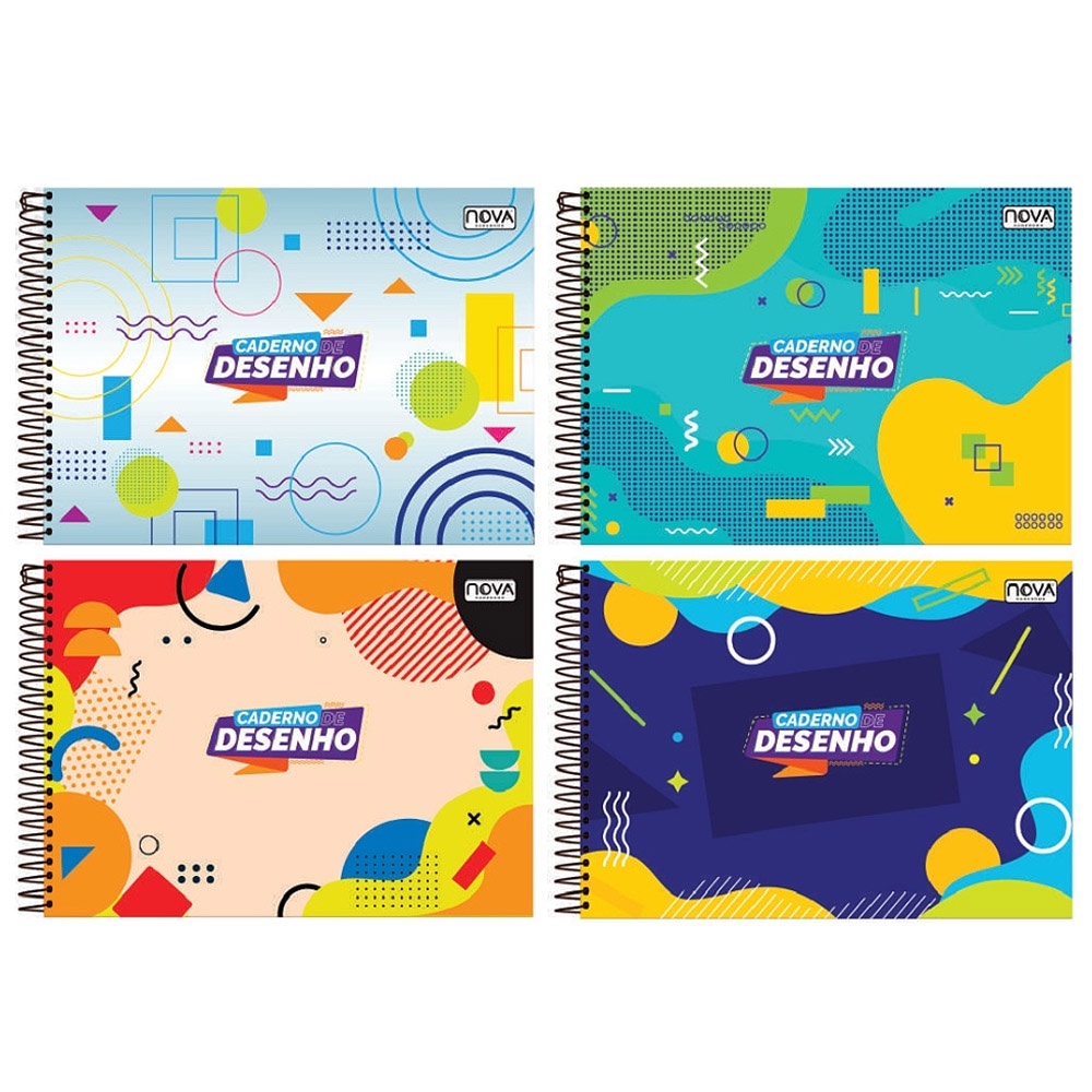 Caderno de Desenho Grande Capa Dura Espiral