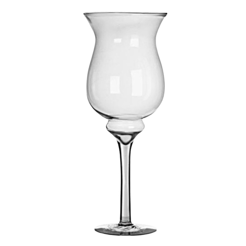 Taça Vidro Decorativa Nápoli Vaso  40x16cm Decoração Casa Festa Plantas Cerimonia Unidade