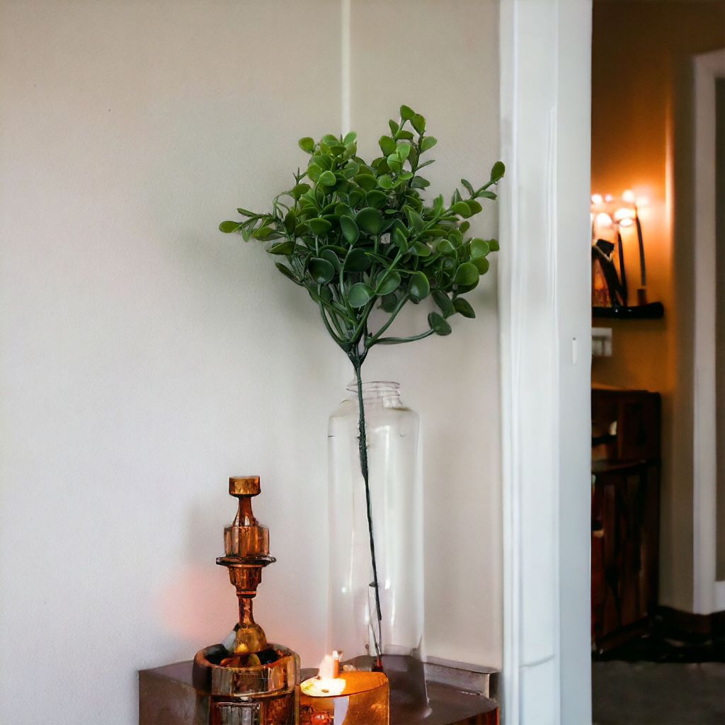 Galho De Eucalipto De Artificial Decoração Folhagem Verde