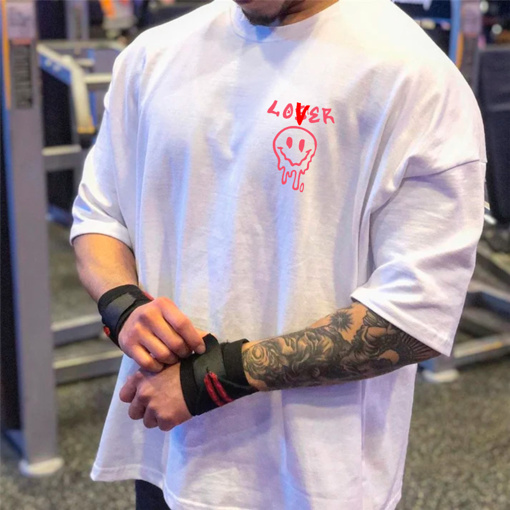 Camisa Masculina Academia Estampada Lover Streetwear Camiseta Oversized Confortável