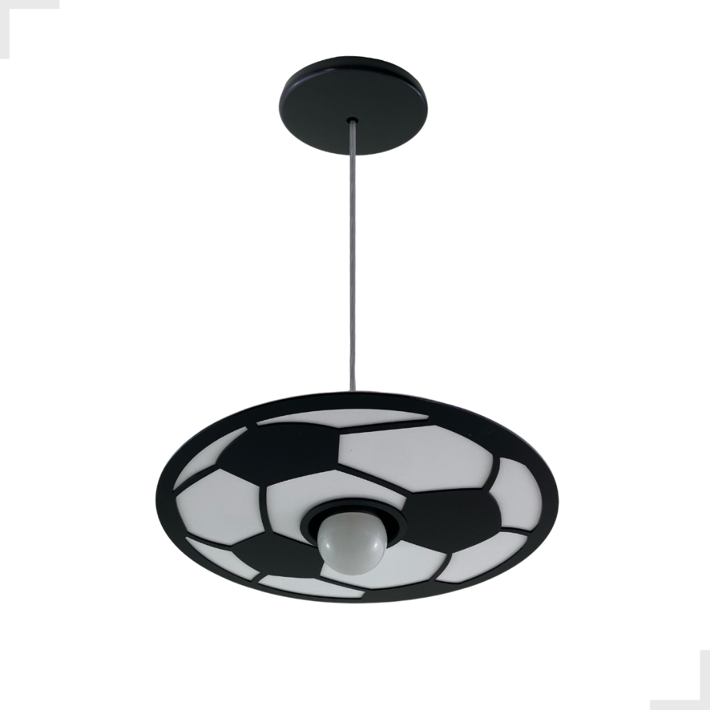 Lustre Pendente Infantil Bola de Futebol Luminária LED Criativa Decoração Quarto Criança Esporte em Oferta na Shopee