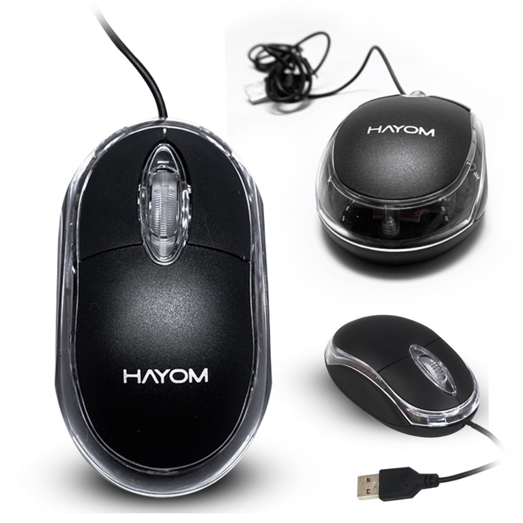 Mouse Óptico com Fio Para Notebook Pc Computador 1200dpi MU2914 HAYOM